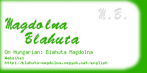 magdolna blahuta business card